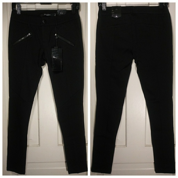 NWT sz. 11 Ponte knit moto leggings skinny pants - Picture 6 of 7